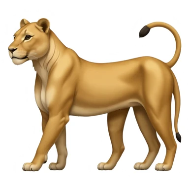 a lioness's silhouette with four legs sticker