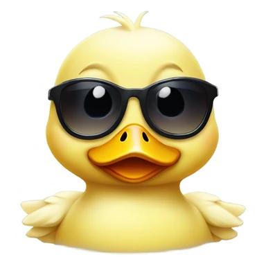 baby duck wearing sunglasses sticker