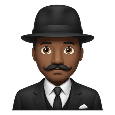 Mobster in Black Suit – Black shirt, black hat, mustache.



 sticker