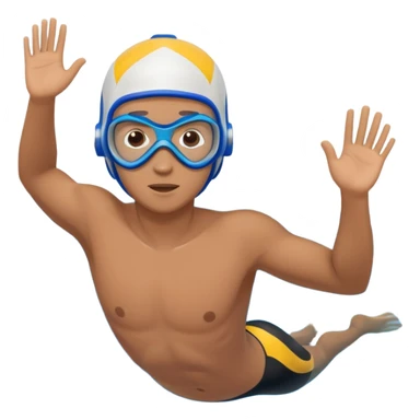 determined pool diver dives into a pool of confidence blue water  sticker