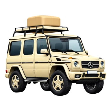 Cream Mercedes g wagon sticker
