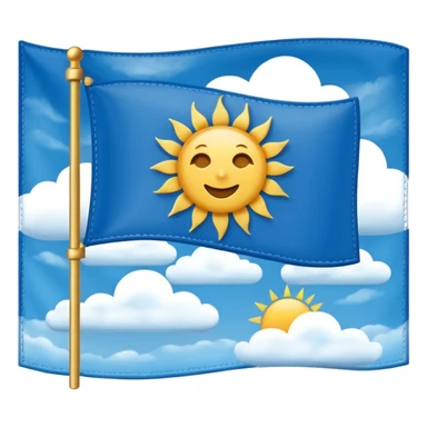 Design a rectangular emoji-style flag representing the realm of the gods sticker