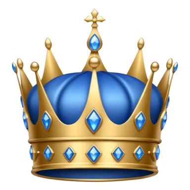 shiny blue crown sticker