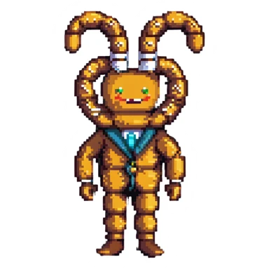 man dressed as a pretzel snack sticker