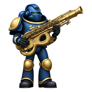 Space Marine with sax sticker