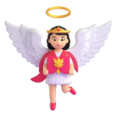 Guardian angel with protective wings sticker