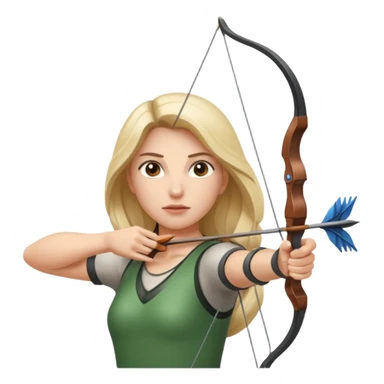 Create woman with archery sticker
