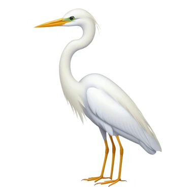 snow egret sticker