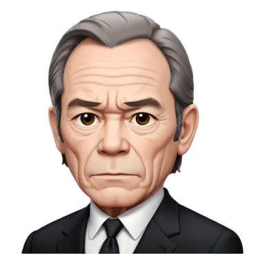 Tommy Lee Jones with black suit sticker