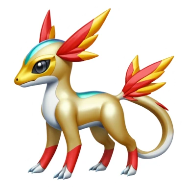 Shiny Colorful Meloetta-Latias-Koraidon-Peppercat-Wargreymon-Protogen-Fakémon-fusion-hybrid-creature sticker