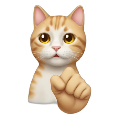 Middle finger cats sticker