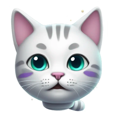 cute animated space cat sticker