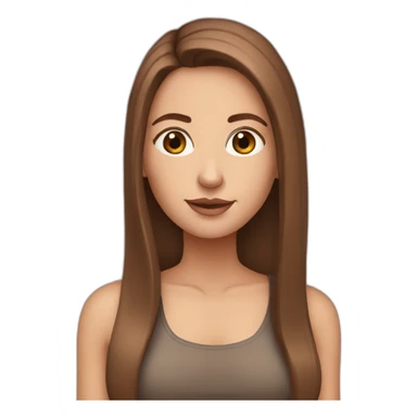 white-girl-with-long-straight-brown-hair-wearing-crop-top sticker