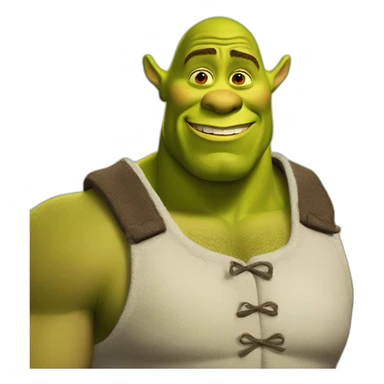 shrek Dwayne Douglas Johnson with shrek ears sticker