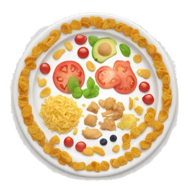 unhealty food plate sticker