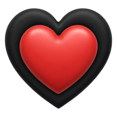heart with black velvet texture sticker
