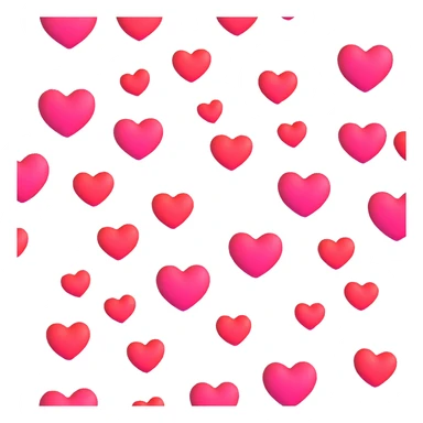 face bubbling with hearts sticker