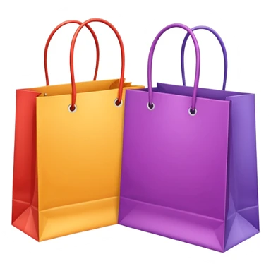 2 beautiful shopping bag sticker