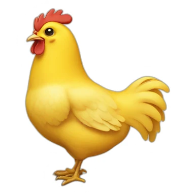 a yellow chicken sticker
