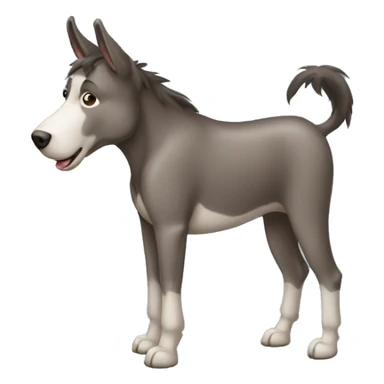 dog donkey mixture sticker