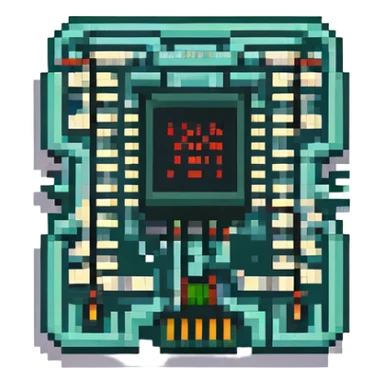 microchip retro-tech aesthetic sticker