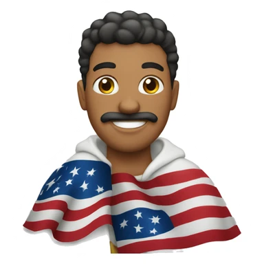 Humano sosteniendo bandera sticker