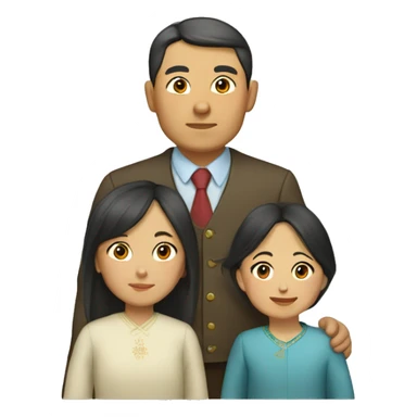 Kazakh family sticker