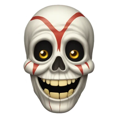 Skelet with clown sticker