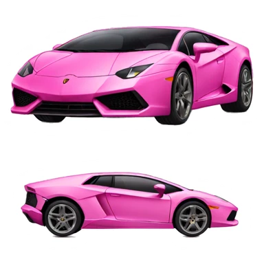 pink lambo sticker