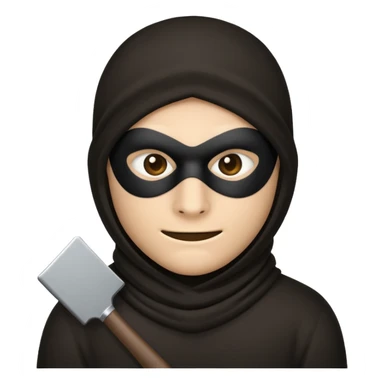 make a robber emoji sticker