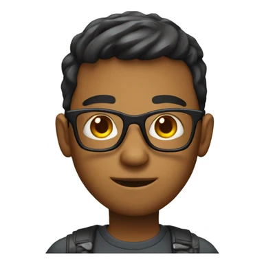 programmer boy with glasses sticker