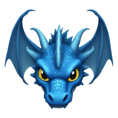 Blue dragons head tatoo style sticker