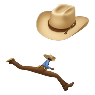 Cowboy tipping hat sticker