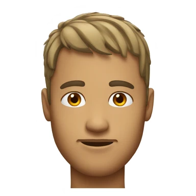 man with bangs covering forehead sticker