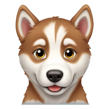 Red Siberian husky puppy sticker