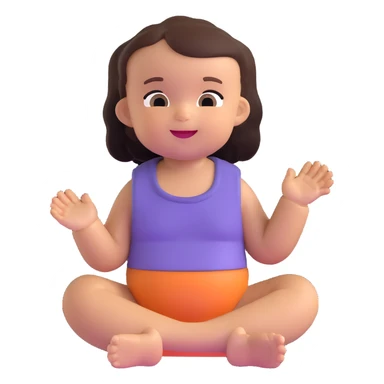 baby girl sitting and clapping sticker