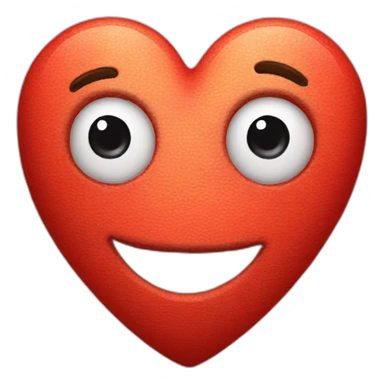 Heart with pleading eyes smiling sticker