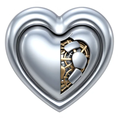 sorayama heart glossy metal parts sexy sfw sticker