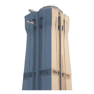 Airplane in the tower sticker