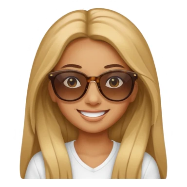 girl with sunglasses above her head sticker