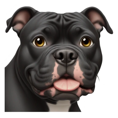 Black american bully with blunt sticker