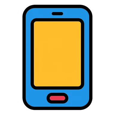 modern look mobile phone 3D icon style sticker