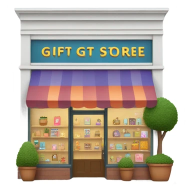 gift store storefront sticker
