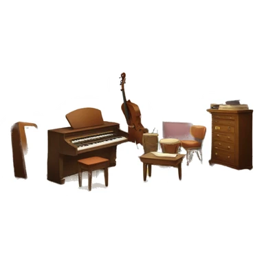 ROOM WITH MUSICAL INSTRUMENTS sticker