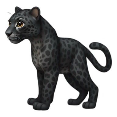 melanistic leopard sticker