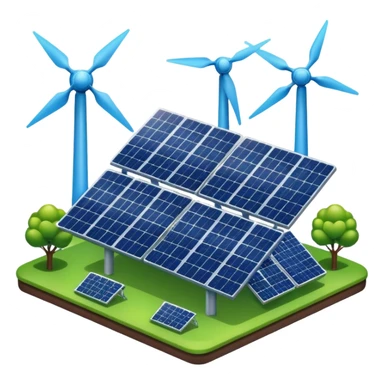 Green energy  power plant solar power  sticker