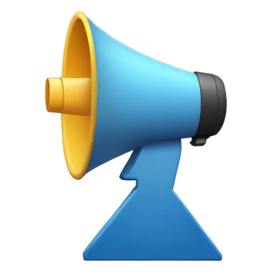 Marketing Icon featuring Graph or megaphone graphic sticker