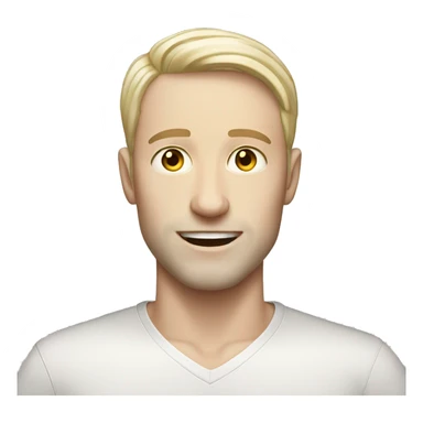 successful pale skinned man work sticker