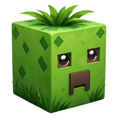 minecraft grass block sticker