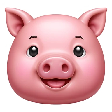 kawaii pig EMOJI made of SPAM MEAT sticker